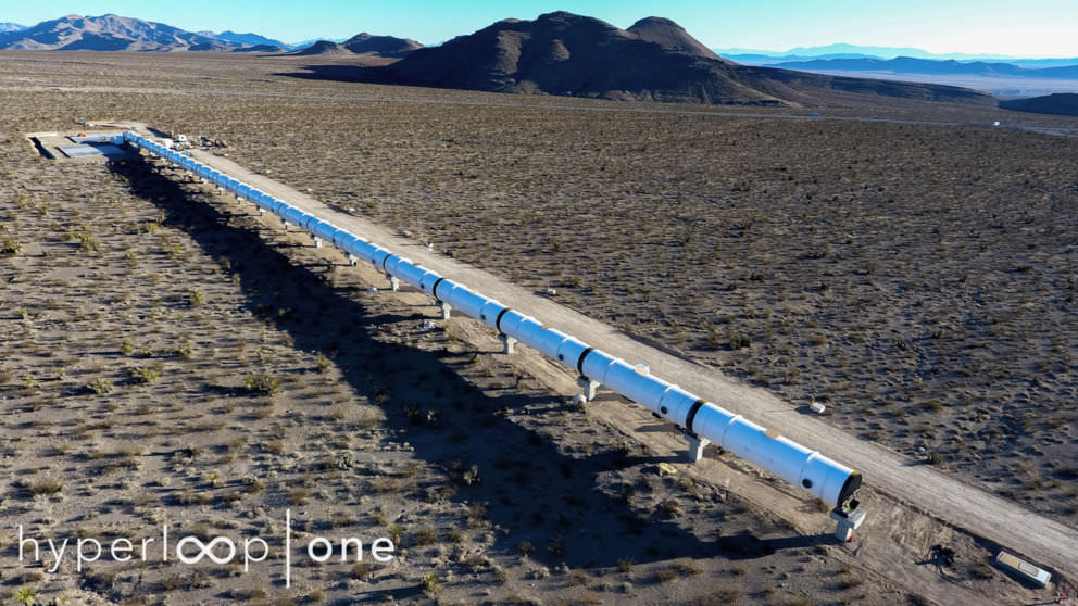 First pics of 500mph 'Hyperloop One' test track (Watch)