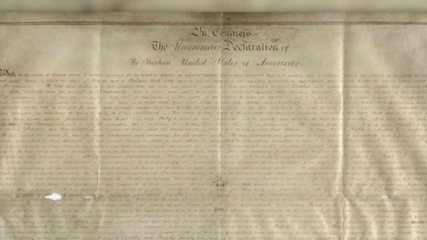 Rare Declaration of Independence found in Small British