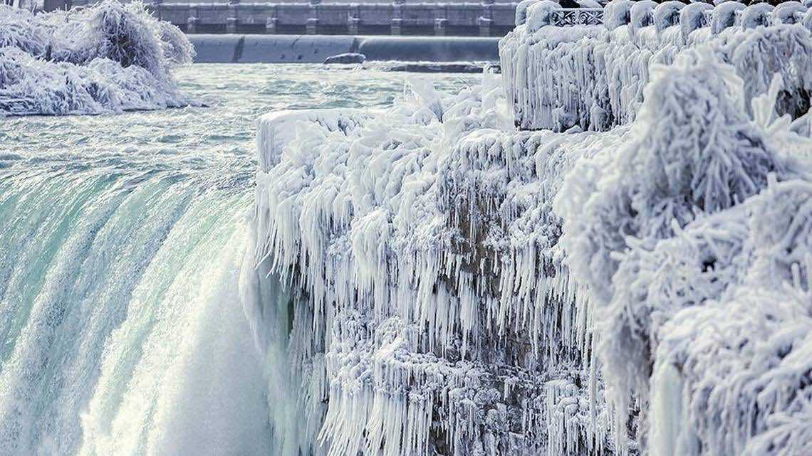 Niagara Falls Covered in Ice (Watch)