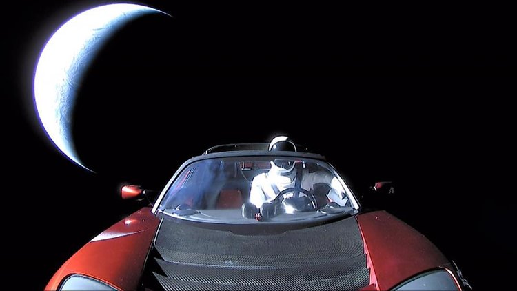 Tesla Roadster will eventually crash in space