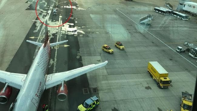 Plane 'runs over man's foot' at Gatwick Airport (Picture)