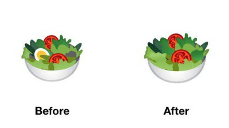 Google's New Salad Emoji Is Going Vegan and Removing the Egg