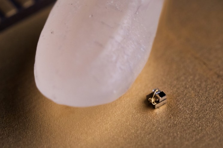 World's Smallest Computer is Dwarfed by a Grain of Rice (Picture)