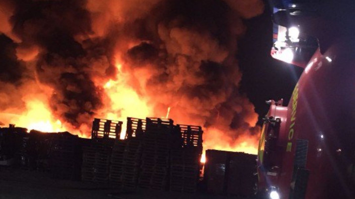 Firenado Footage captured on video at industrial blaze