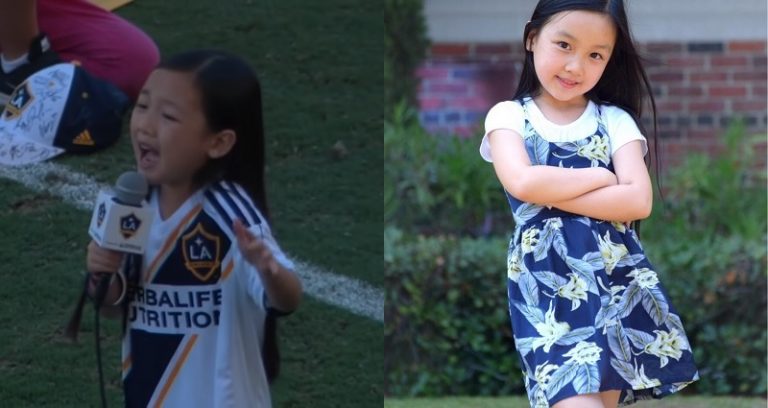 7-year-old nails national anthem at Galaxy game (Watch)