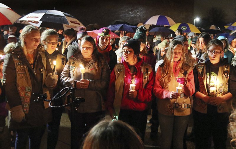 Girl Scouts hit by truck remembered at emotional vigil