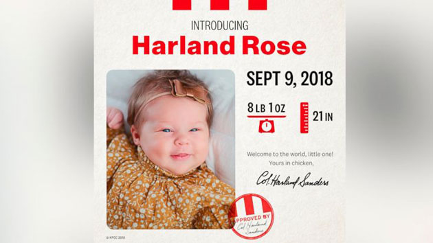 KFC Gifts $11K to Baby Named Harland After Colonel Sanders, Report